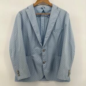 Rare Vintage Italian Blazer Negri Firenze Baby Light Blue Sz Medium Men's 38R